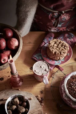 Assiette A Petit-Déjeuner Flower Festival Rose Fonce 21Cm