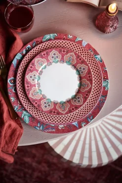 Assiette A Petit-Déjeuner Flower Festival Rose Fonce 21Cm