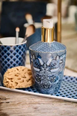 Lot De 3 Accessoires De Salle De Bain Kyoto Festival En Coloris Bleu