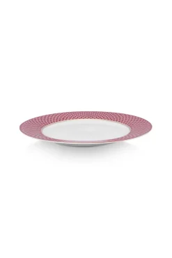 Lot De 4 Articles Assiettes Plates Flower Festival Fonce 26.5Cm