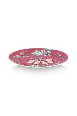 Lot De 4 Articles Assiettes À Pâtisseries Flower Festival Fonce 17Cm