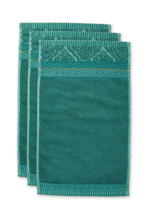 Lot De 3 Serviettes Invite Soft Zellige En Coloris 30 X 50 Cm