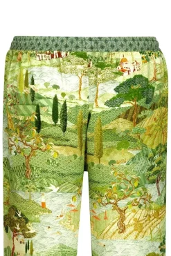 Pantalon Toscana En Coloris Vert