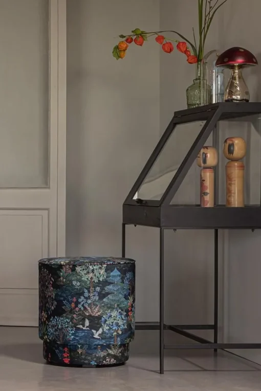 Pouf Moyen Pip Garden Bleu Fonce