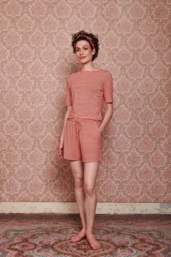 Short Little Sumo Stripe En Coloris Corail