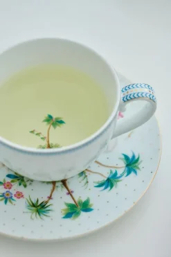 Tasse Et Soucoupe A Cappuccino A Pois Jolie En Coloris Dore