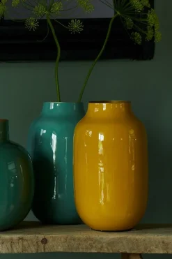 Vase Ovale En Metal En Coloris 30 Cm