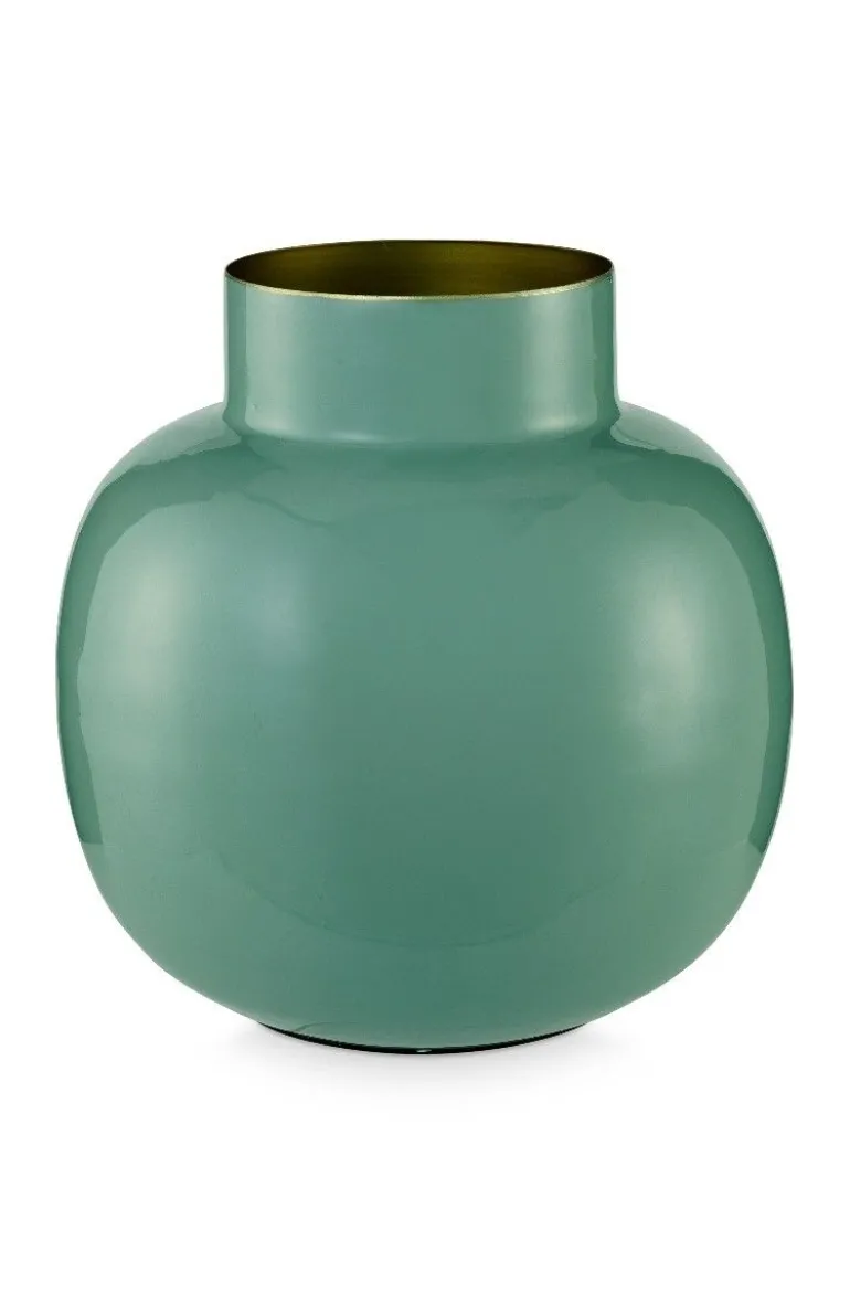 Vase Rond En Metal En Coloris 25 Cm