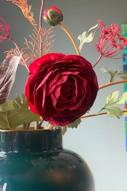 Vase Rond En Metal En Coloris Fonce 25 Cm