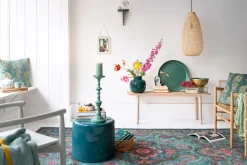 Vase Rond En Metal En Coloris Fonce 25 Cm
